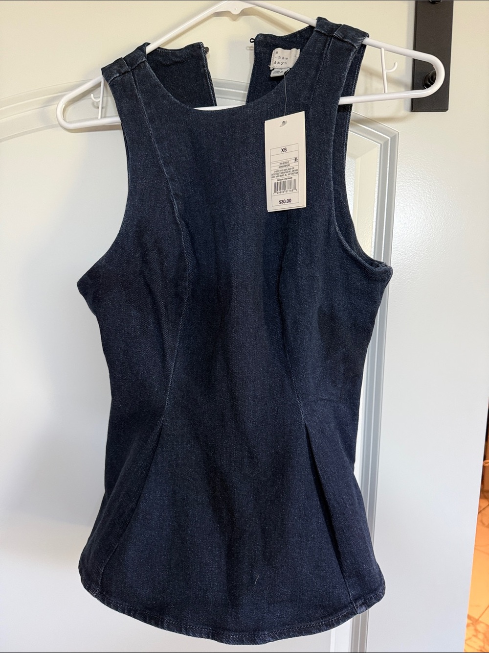 a new day Indigo Denim Fitted Tank Top